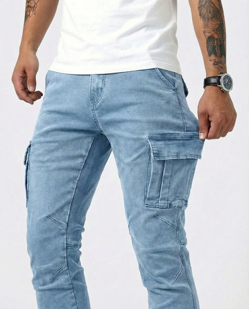 Pantalón Cargo Urban Denim Azul