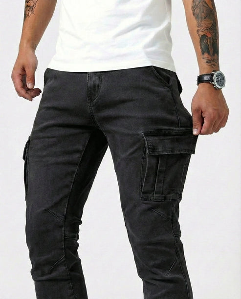 Pantalón Cargo Urban Denim Negro